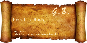 Grosits Buda névjegykártya