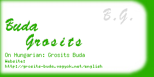 buda grosits business card